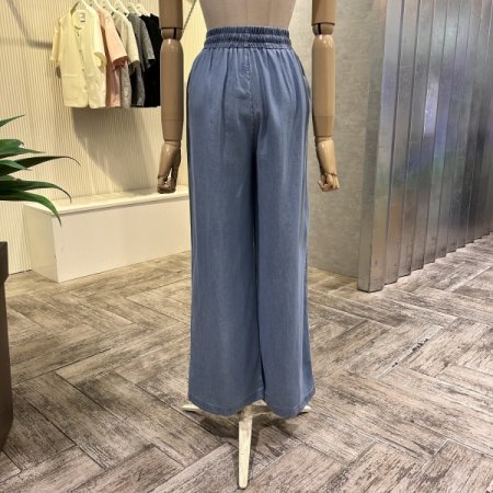 스트랩 밴딩 와이드 팬츠