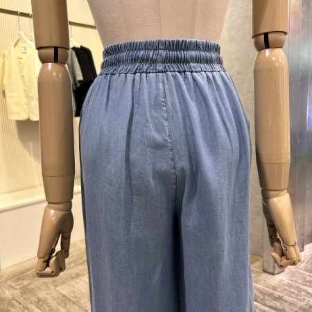 스트랩 밴딩 와이드 팬츠