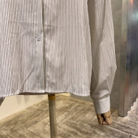 스트라이프 언발 셔츠