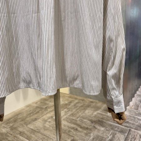 스트라이프 언발 셔츠