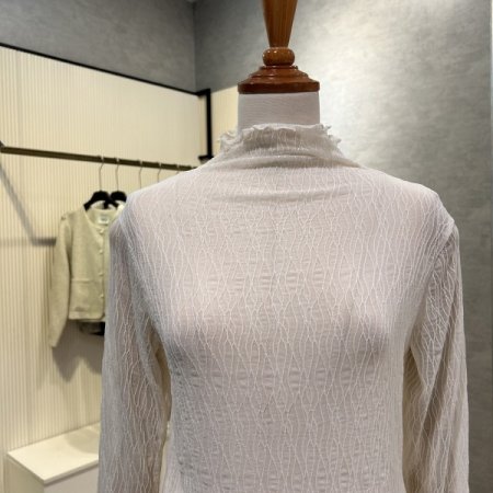 시스루 반폴라 티셔츠