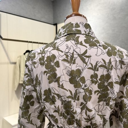 플라워 카라 벨트 셋업 블라우스