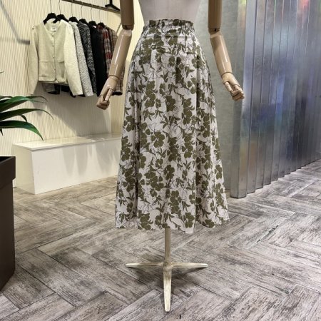 백밴딩 플라워 셋업 롱 스커트