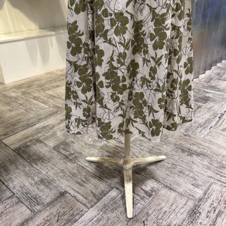 백밴딩 플라워 셋업 롱 스커트