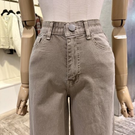 속밴딩 일자 통 팬츠