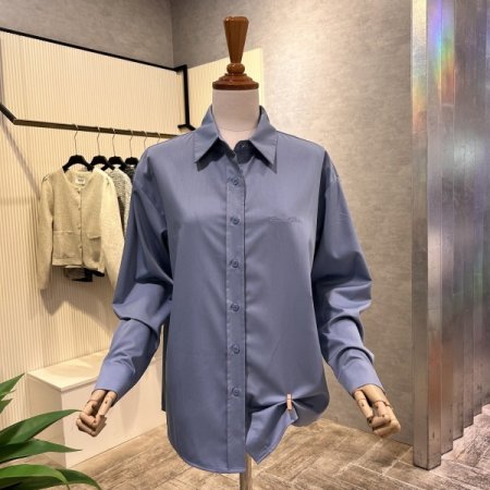 자수마크 언발 셔츠