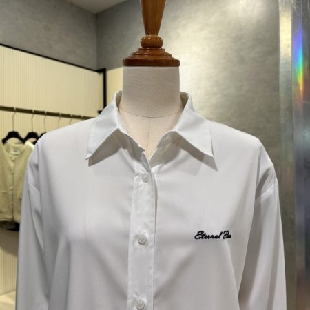 자수마크 언발 셔츠