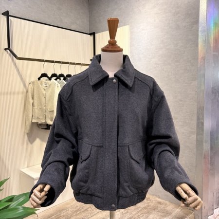 모혼방 밴딩 집업 재킷