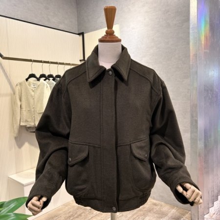 모혼방 밴딩 집업 재킷