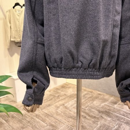 모혼방 밴딩 집업 재킷