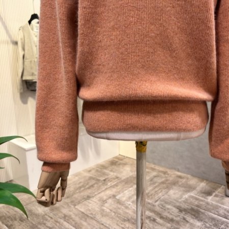 V넥 폭스 혼방 가디건