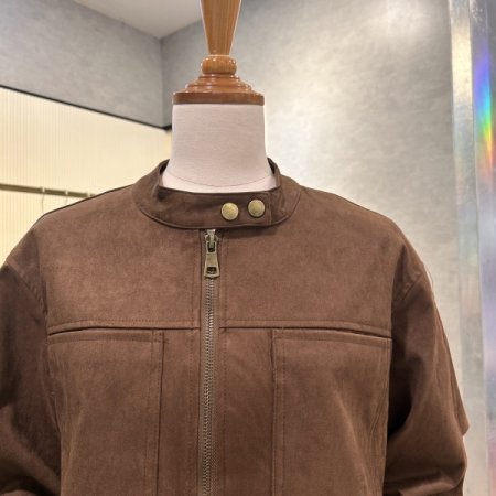 페이크 스웨이드 집업 점퍼