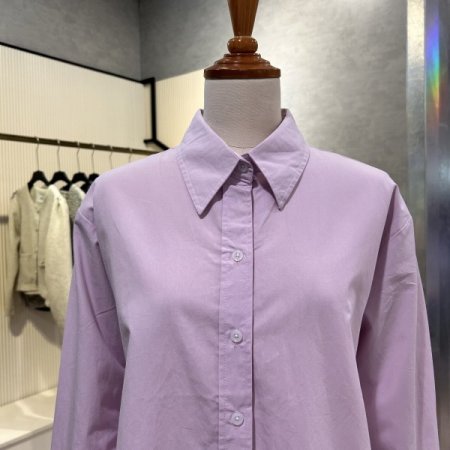 언발 카라 박시 셔츠