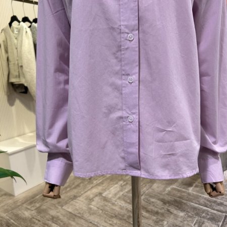 언발 카라 박시 셔츠