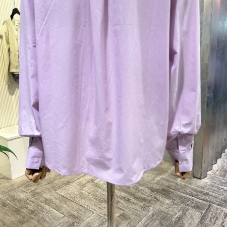 언발 카라 박시 셔츠