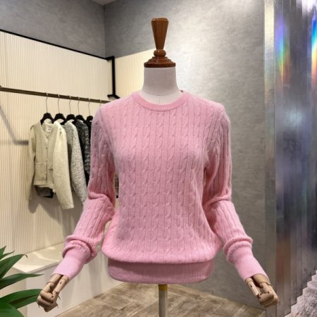 꽈배기 폭스 혼방 니트