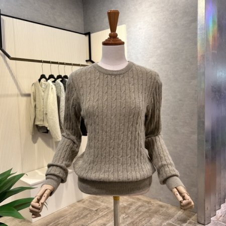 꽈배기 폭스 혼방 니트