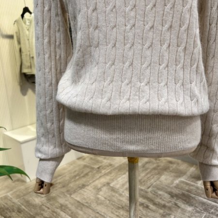 꽈배기 폭스 혼방 니트