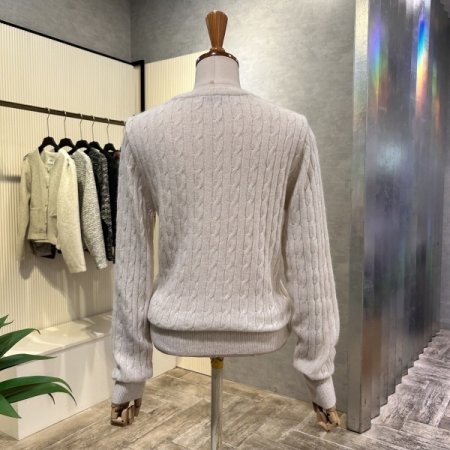 꽈배기 폭스 혼방 니트