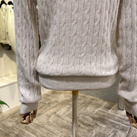 꽈배기 폭스 혼방 니트