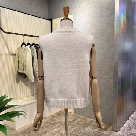 집업 꽈배기 니트 베스트