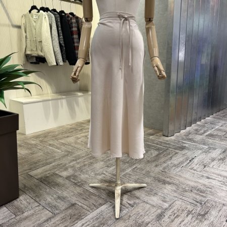 스트랩 백 밴딩 롱 스커트