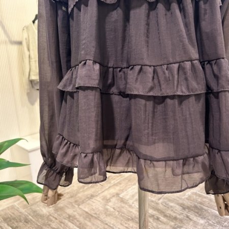 캉캉 자수 프릴 블라우스