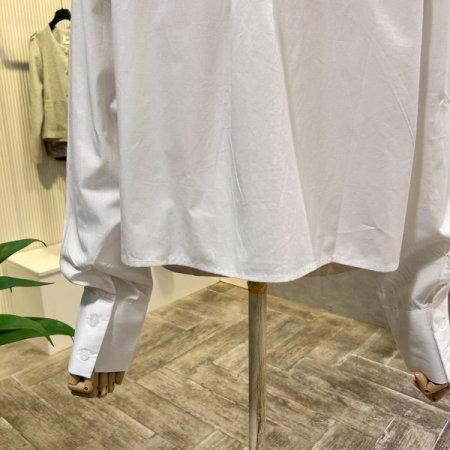 단추 카라 크롭 셔츠