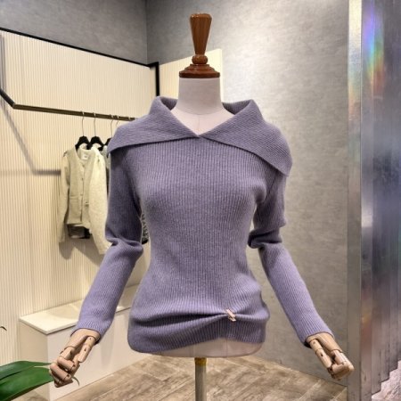 세일러 카라 폭스 혼방 니트