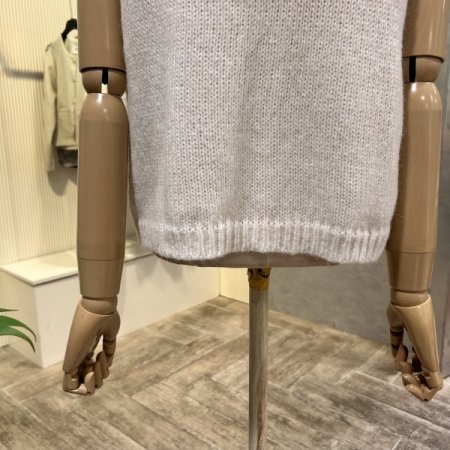 배색 라인 플라워 베스트