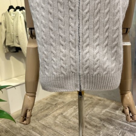 집업 하이넥 꽈배기 베스트