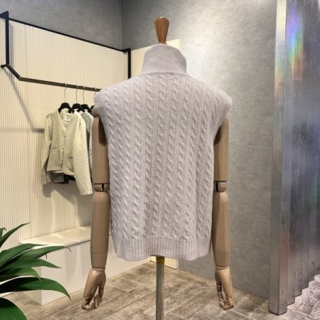 집업 하이넥 꽈배기 베스트