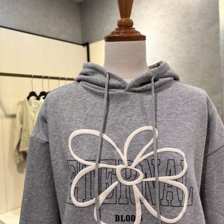 레터링 후드 티셔츠