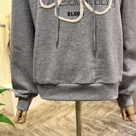 레터링 후드 티셔츠