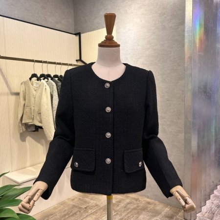 라운드 트위드 자켓