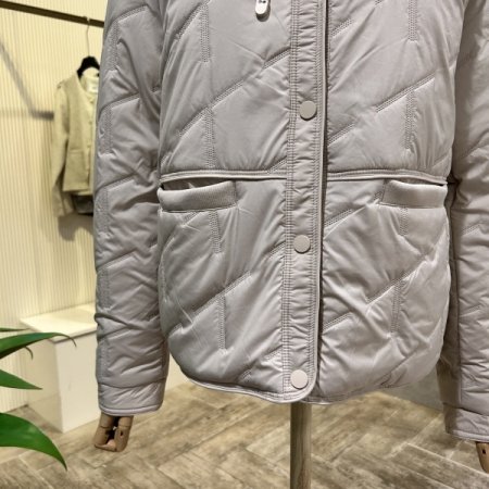 후드 배색 패딩 점퍼