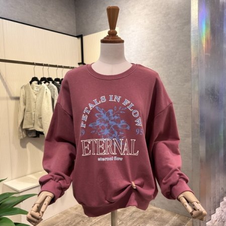 레터링 라운드 티셔츠