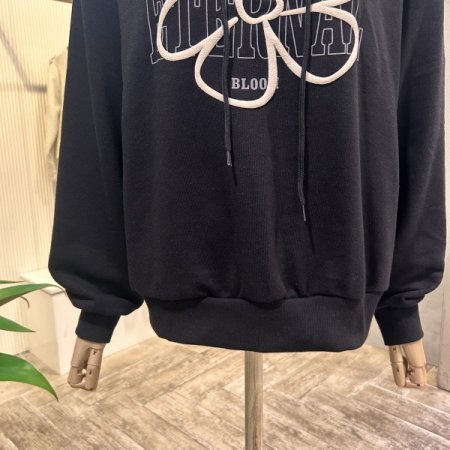 후드 레터링 티셔츠