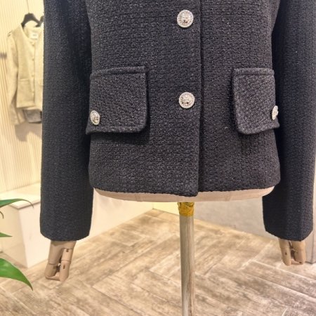 트위드 라운드 자켓