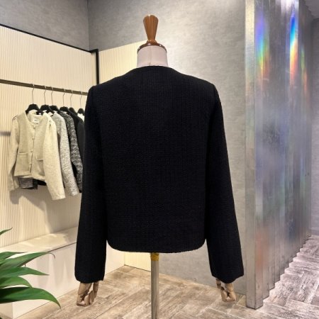 트위드 라운드 자켓