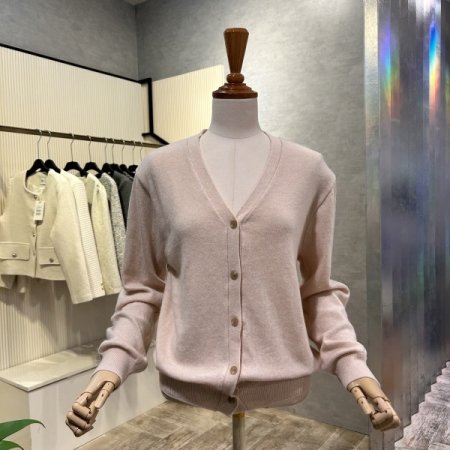 V넥 캐시미어 혼방 가디건