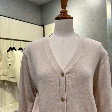 V넥 캐시미어 혼방 가디건
