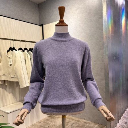 반폴라 알파카 혼방 니트