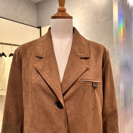 싱글 스웨이드 카라 자켓