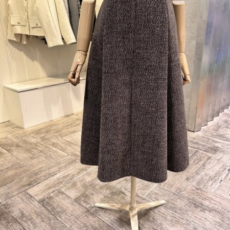 뷔스티에 단추 플레어 원피스