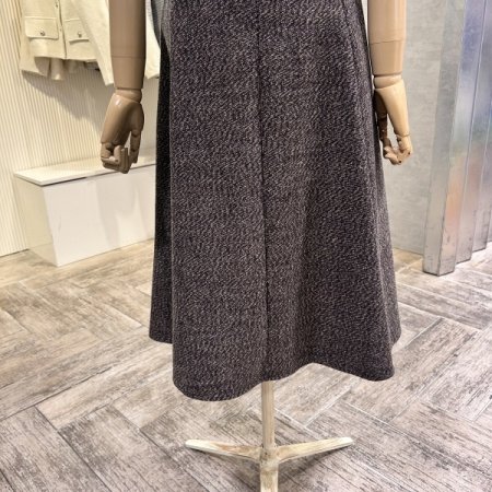 뷔스티에 단추 플레어 원피스