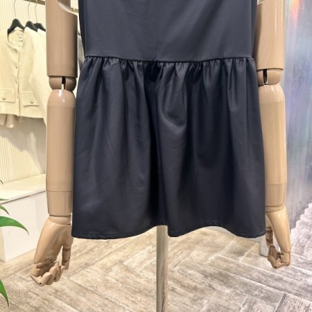 뷔스티에 인조 가죽 블라우스