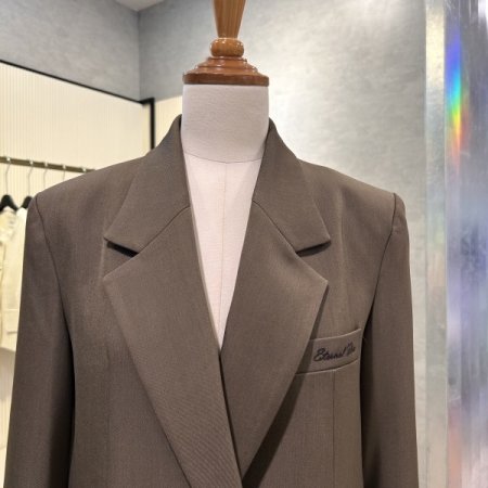 체크 롤업 소매 정장 자켓