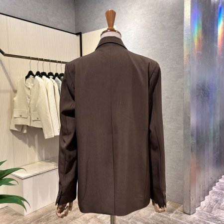 체크 롤업 소매 정장 자켓