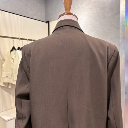 체크 롤업 소매 정장 자켓